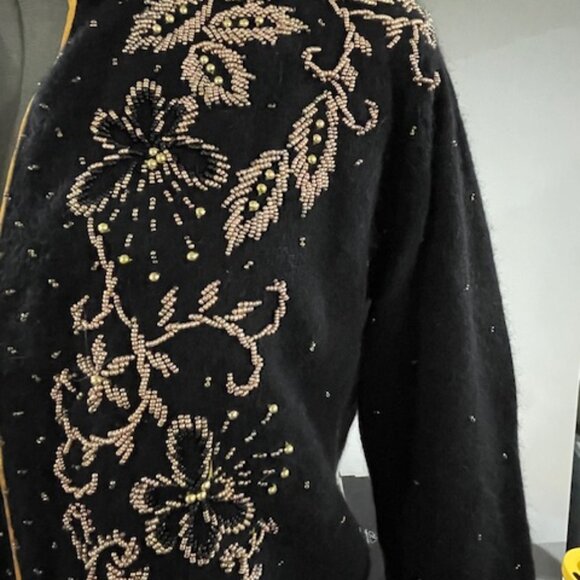 Antique Boutique Original Vintage Beaded Sweater - Rock the 80s! - Picture 3 of 14
